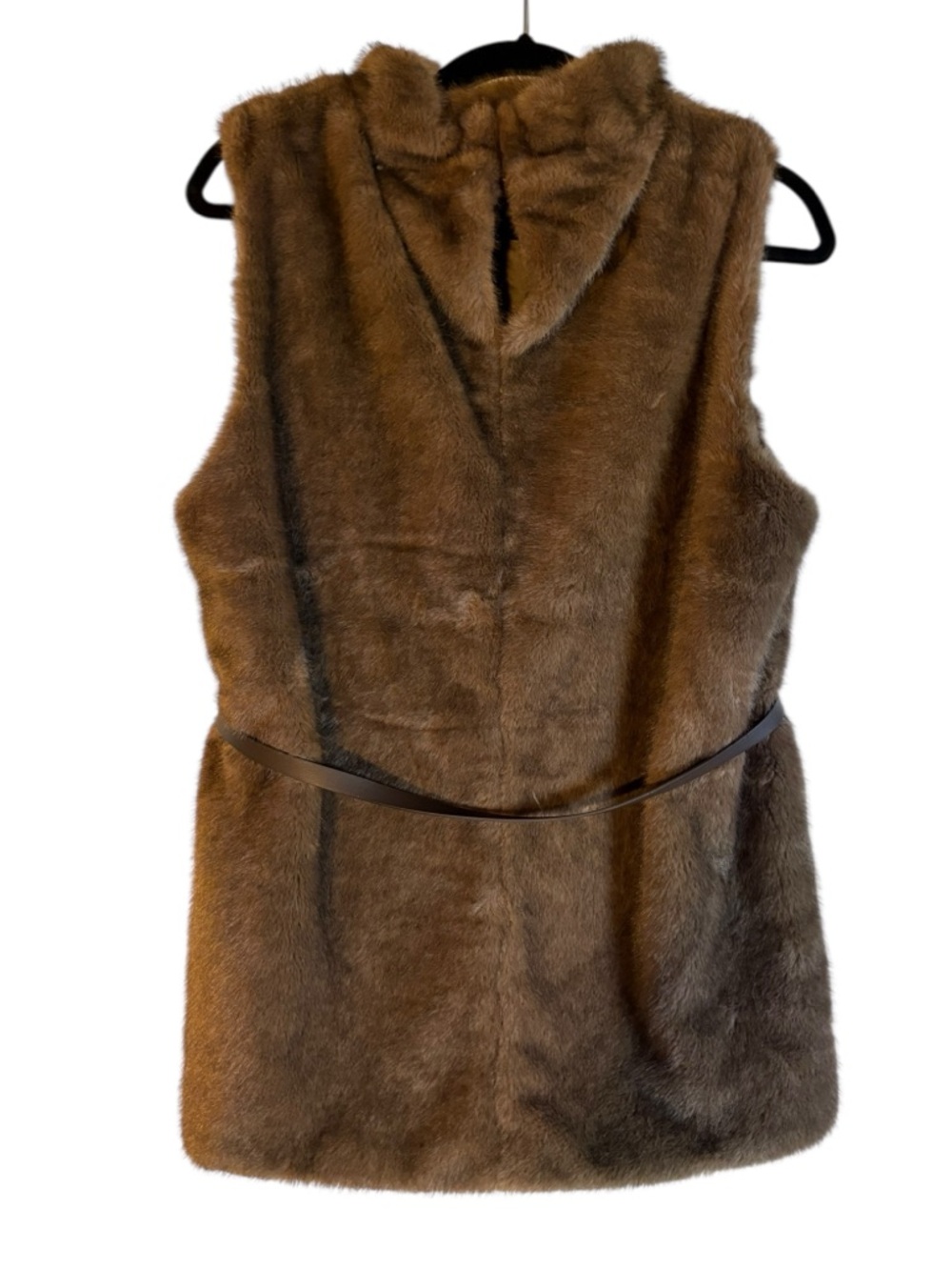 H&M NWT Faux Fur Mock Turtleneck Vest in Sz M - Picture 4 of 7